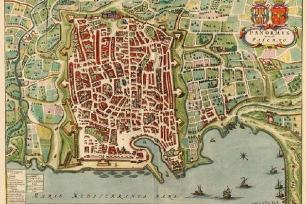 Plànol de Palerm. 1704. Font Wikimedia Commons