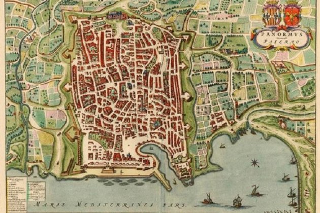 Plano de Palermo. 1704. Fuente Wikimedia Commons