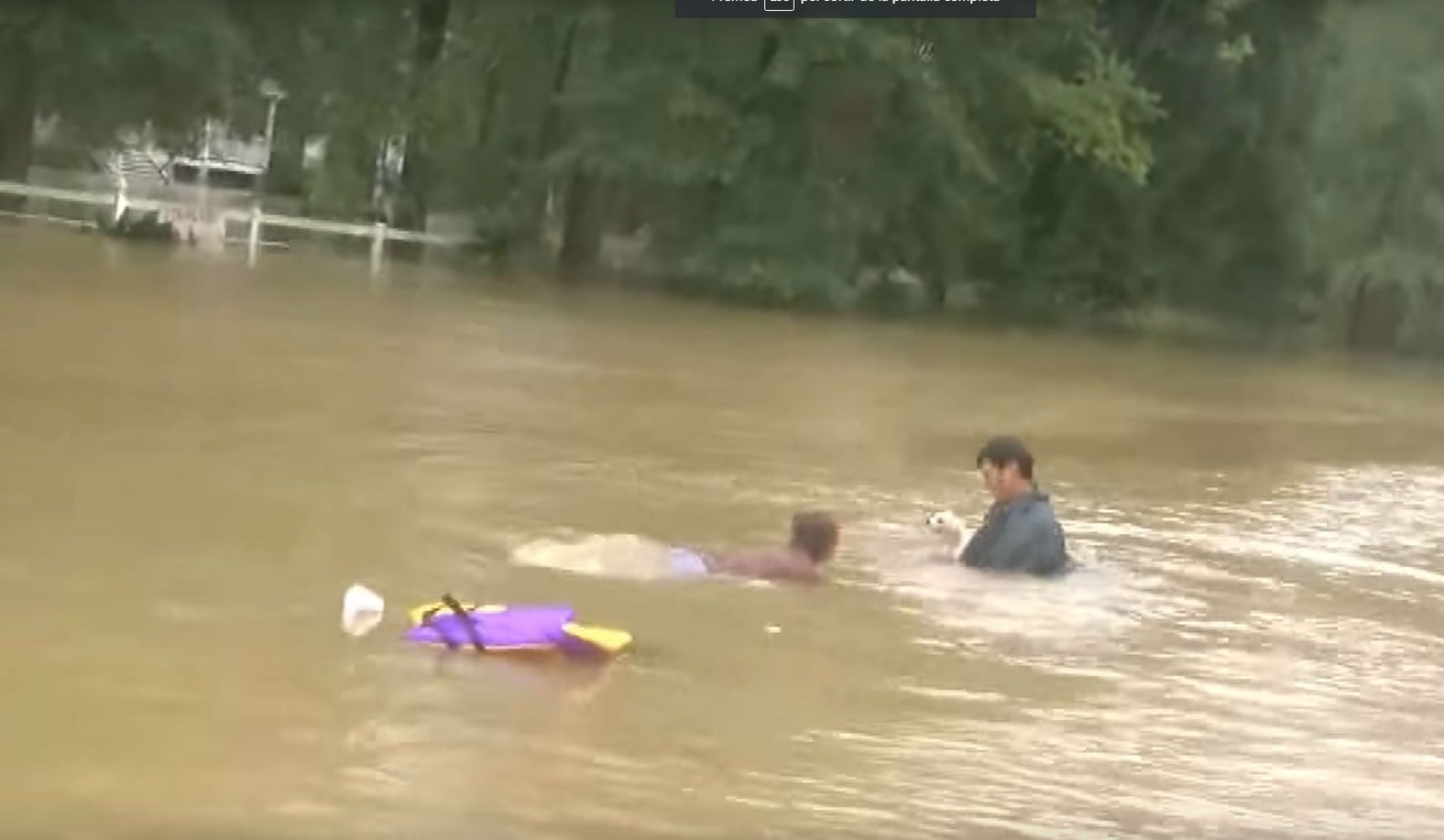 Rescata una dona de sota l’aigua i després el seu gos