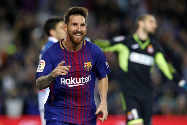Leo Messi gol Barça Espanyol Lliga Santander Camp Nou EFE