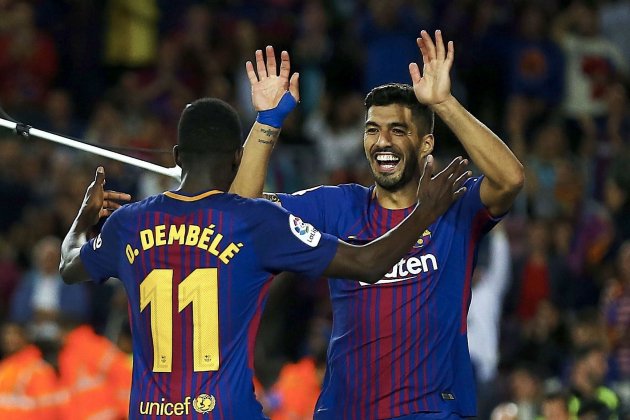 Ousmane Dembele Luis Suarez gol Barça Espanyol EFE Ousmane Dembele Luis Suarez gol Barça Espanyol EFE