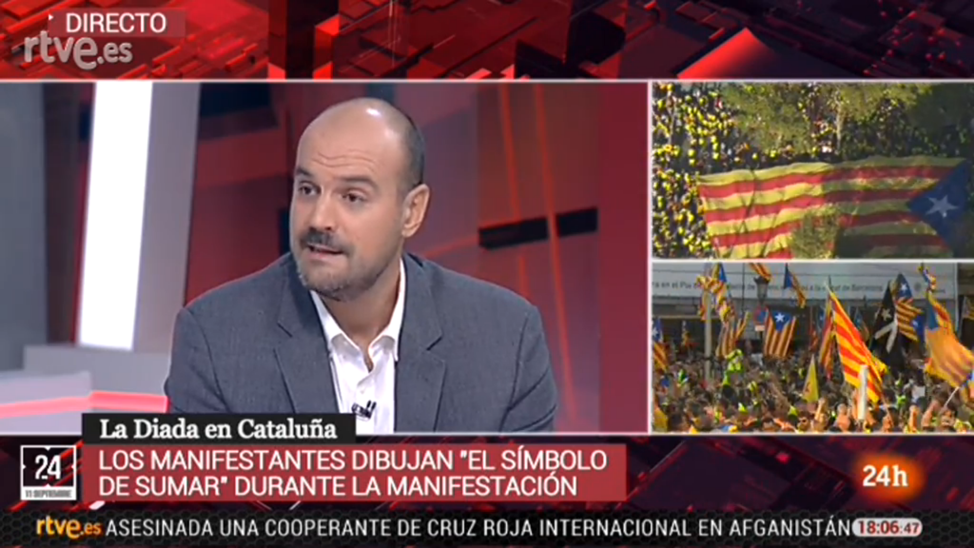 Spanish public broadcaster creates parallel reality to Catalan National Day