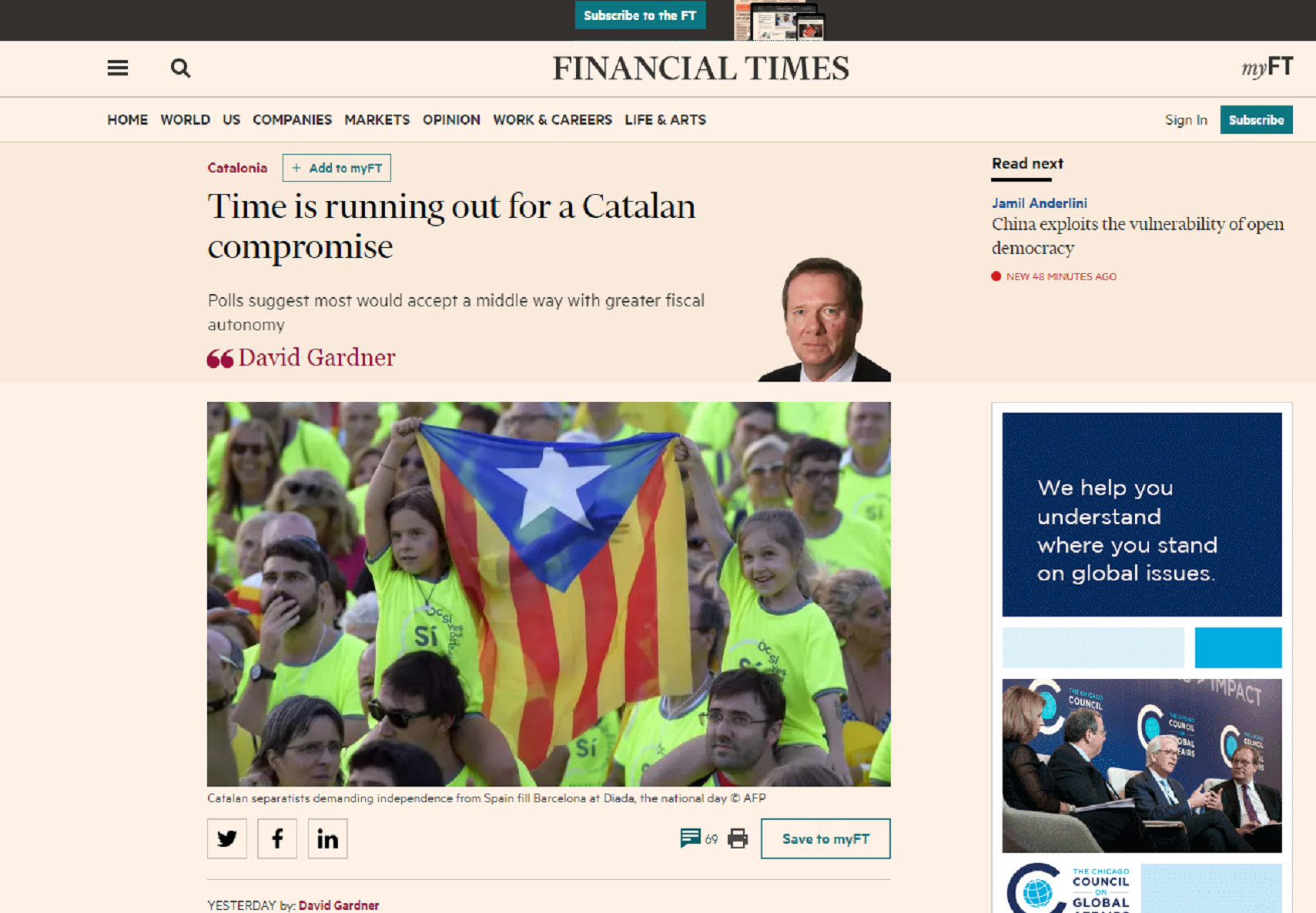 The 'Financial Times' warning for Rajoy: "Time is running out"