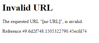Invalid URL