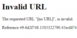 Invalid URL