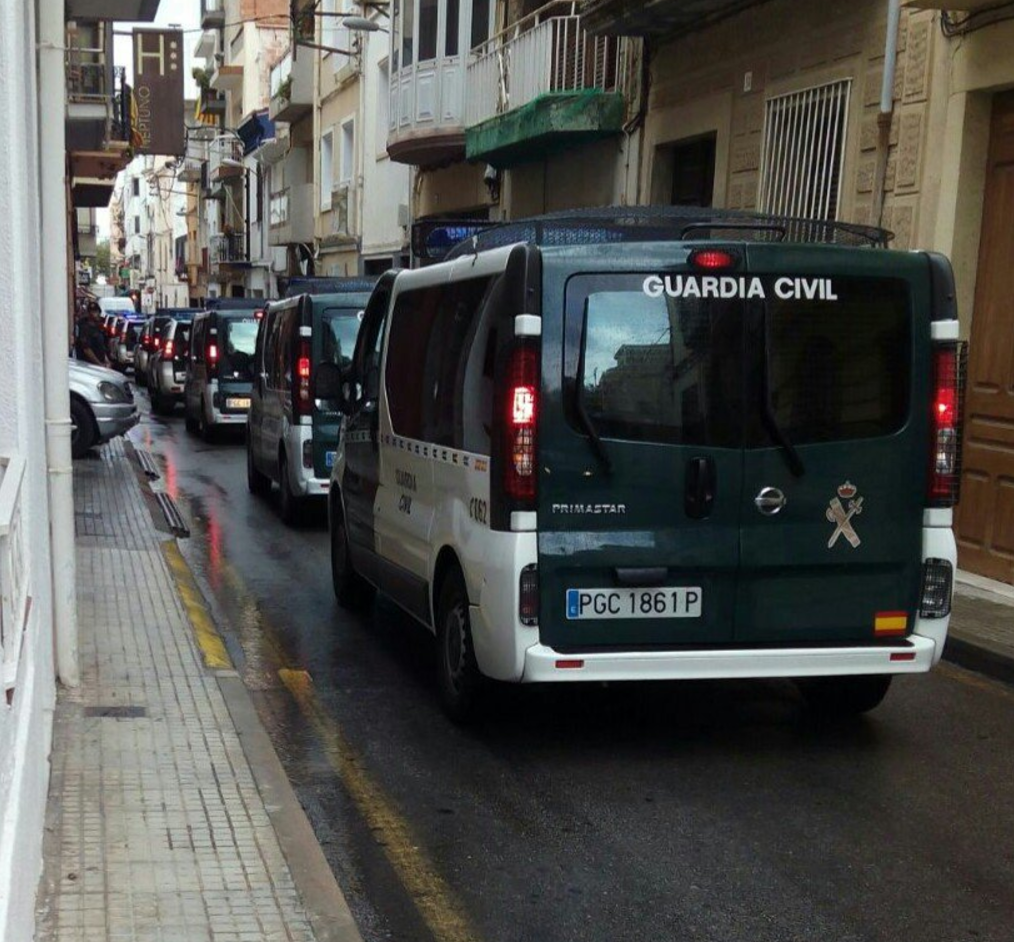 Unos 200 guardias civiles se alojan en Calella (Maresme)