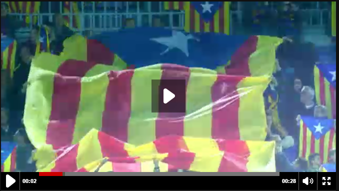 La UEFA posa ara una estelada a l'anunci del Barça-Roma