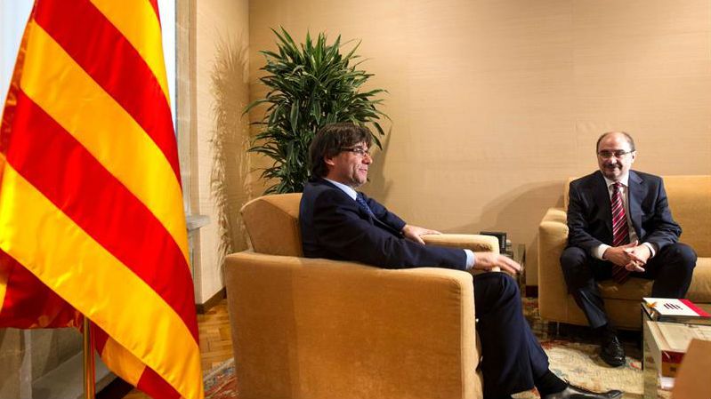 El president aragonès, primer "adversari" de la independència