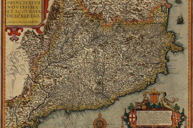 Mapa de Catalunya (1608). Font Arxiu d'ElNacional