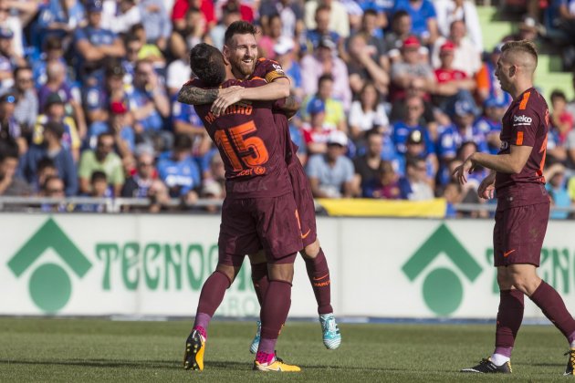 Paulinho Leo Messi Gerard Deulofeu Barça Getafe EFE