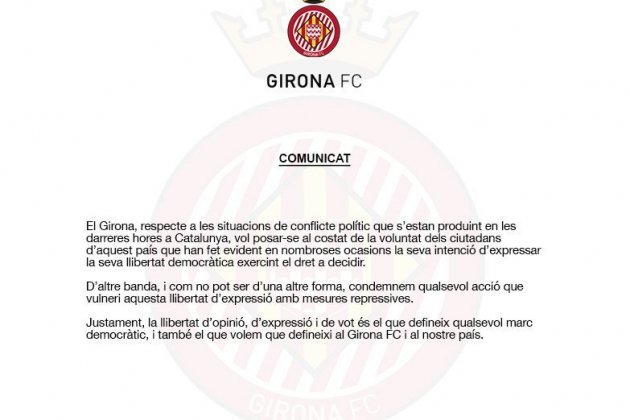 Comunicat Girona FC 20-S