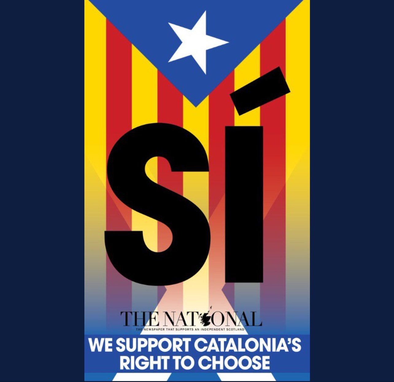 El pòster de 'The National' per solidaritzar-se amb Catalunya