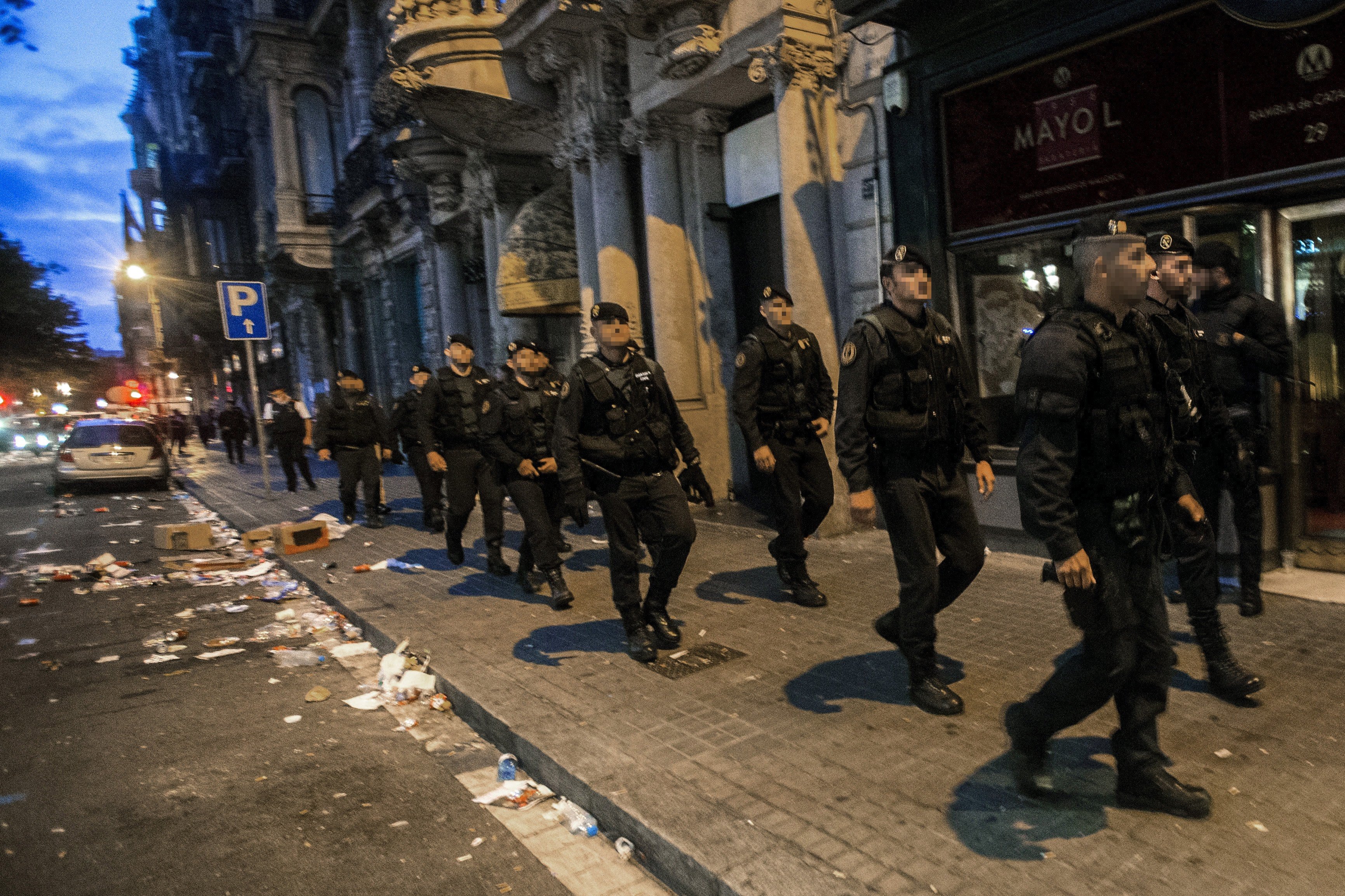 Madrid queda vacío de policías antidisturbios