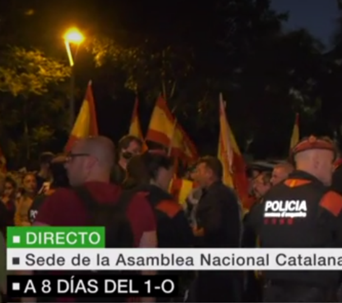 Indignació per la cobertura de La Sexta en la manifestació ultra de Barcelona