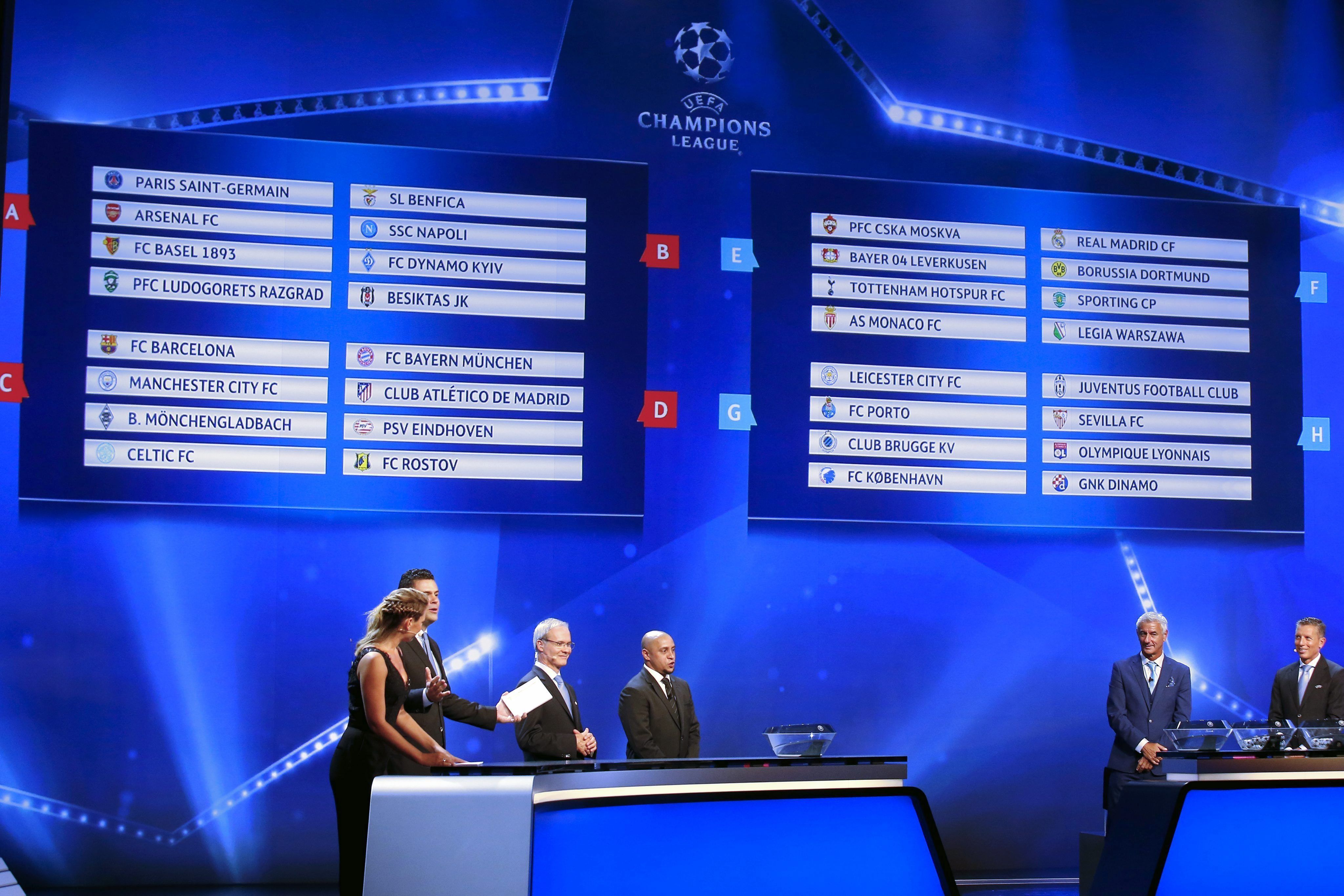 El sorteo de la Champions League