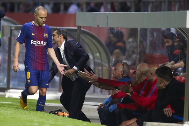 Andres Iniesta Ernesto Valverde Girona Barça EFE Andres Iniesta Ernesto Valverde Girona Barça EFE