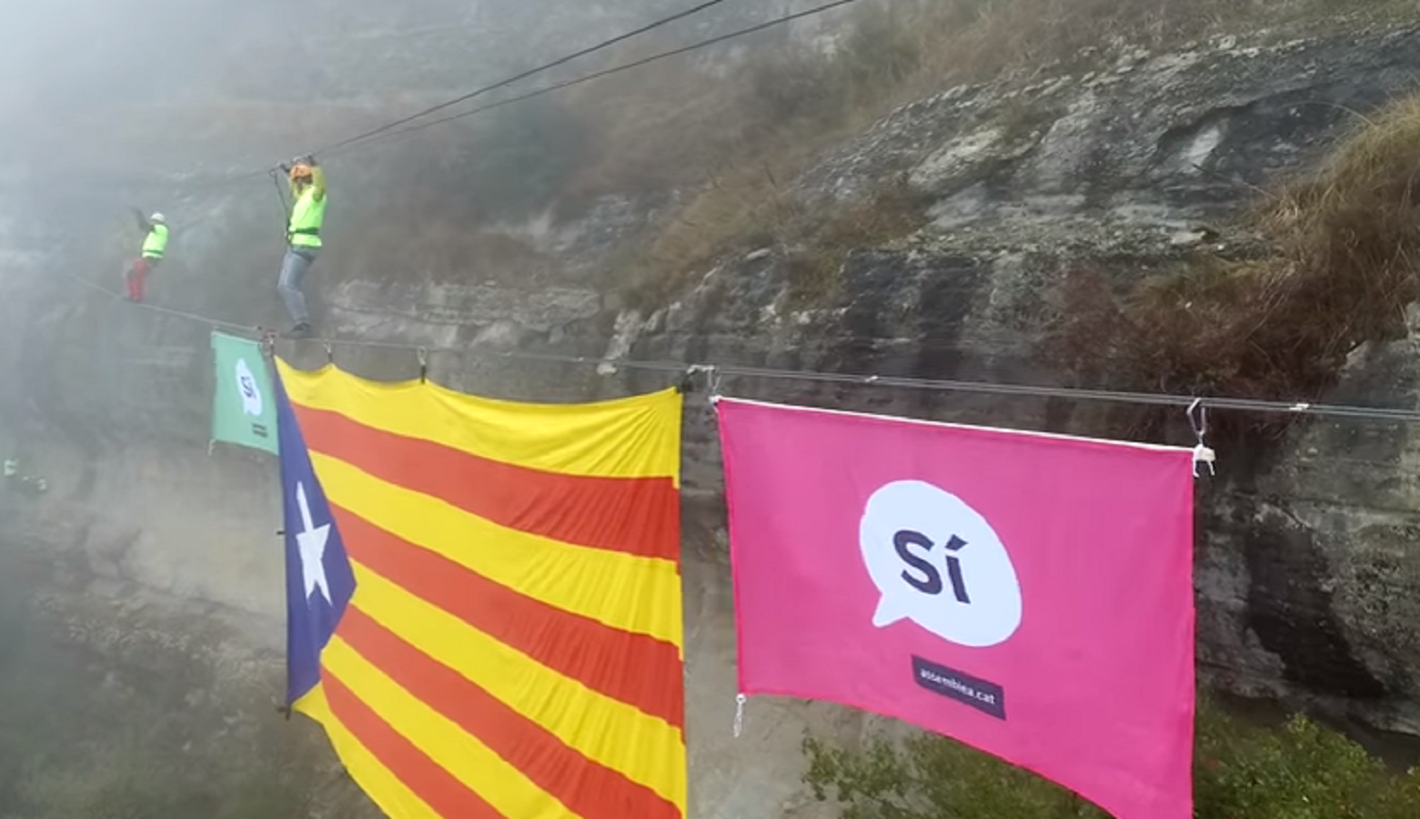 La estelada, desde las alturas: el impresionante vídeo de la ANC Centelles