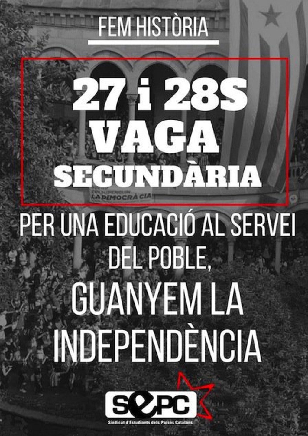 El Sindicat d'Estudiants convoca vaga als instituts per l'1-O