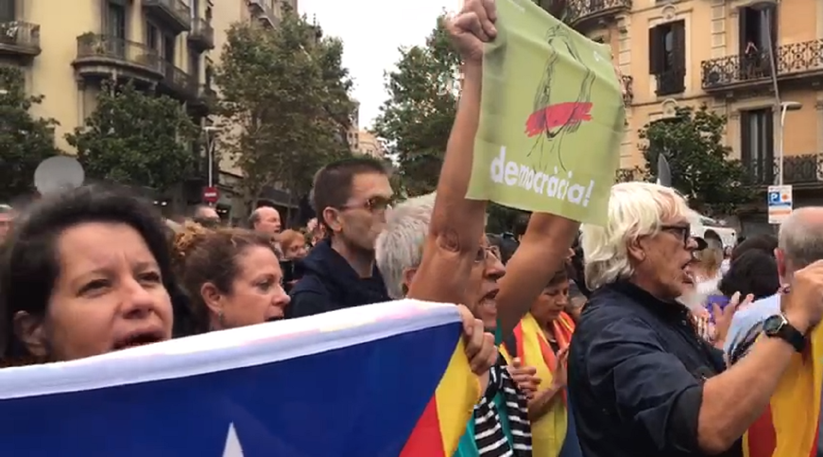 Manifestació de protesta contra l'intent de control dels Mossos