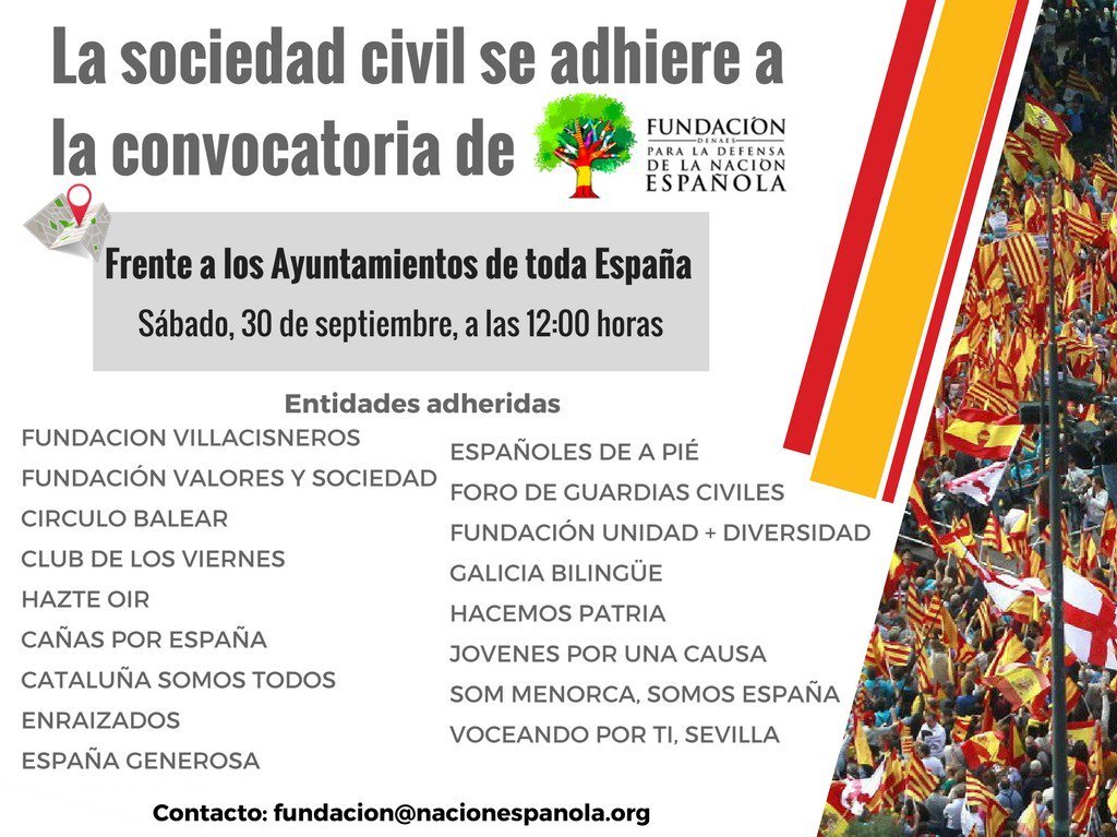 'Cañas por España' y 'Jóvenes por una causa' protestan contra el 1-O