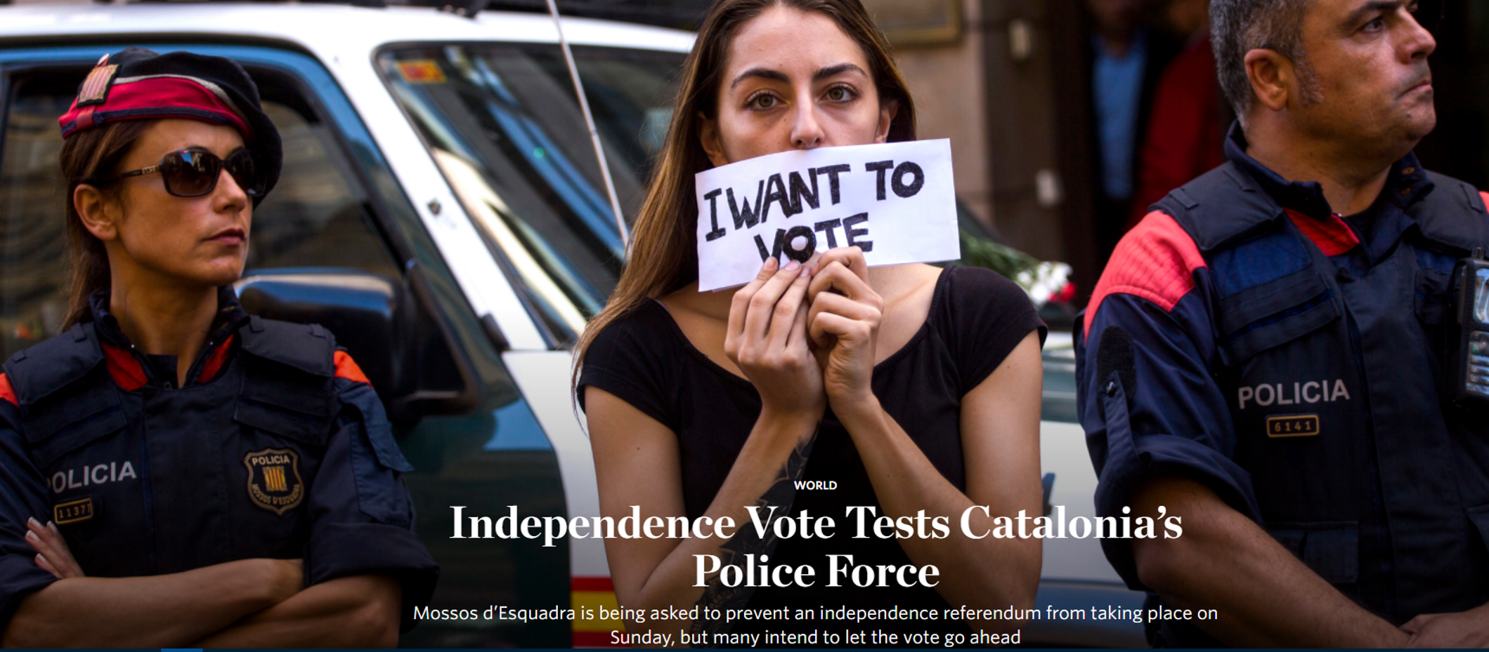 Los Mossos no pararán el referéndum si hay muchos votantes, según 'The Wall Street Journal'