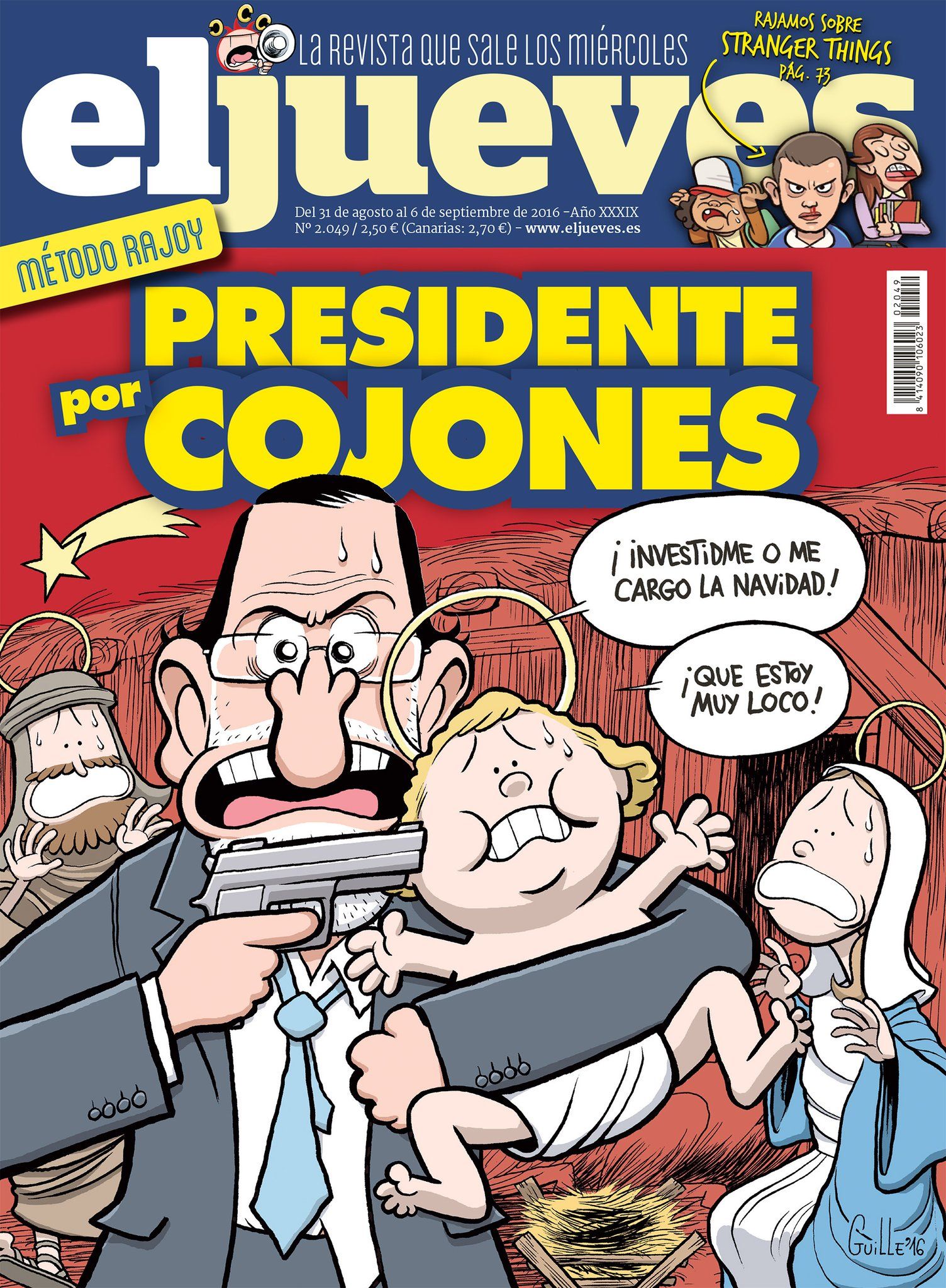 Polémica portada de 'El Jueves': "Investidme o me cargo la Navidad"