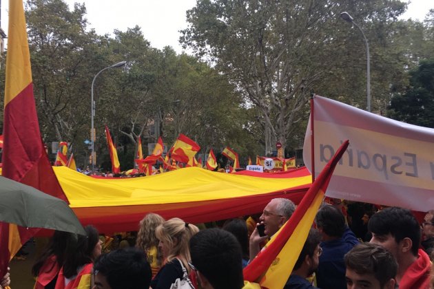 Concentració espanyolista Urquinaona / Nicolas Tomàs