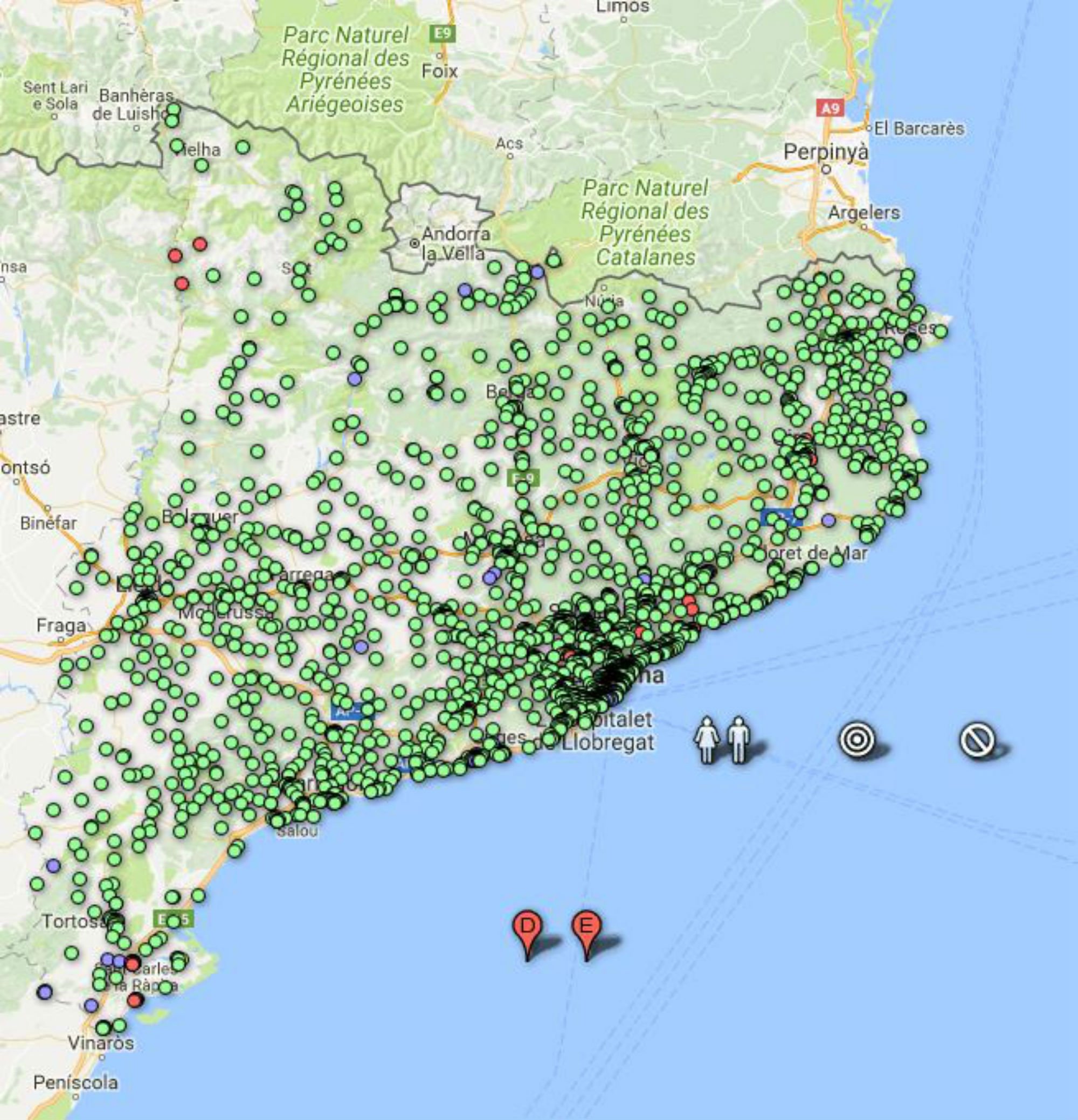 MAPA: Els col·legis electorals que estan oberts i tancats