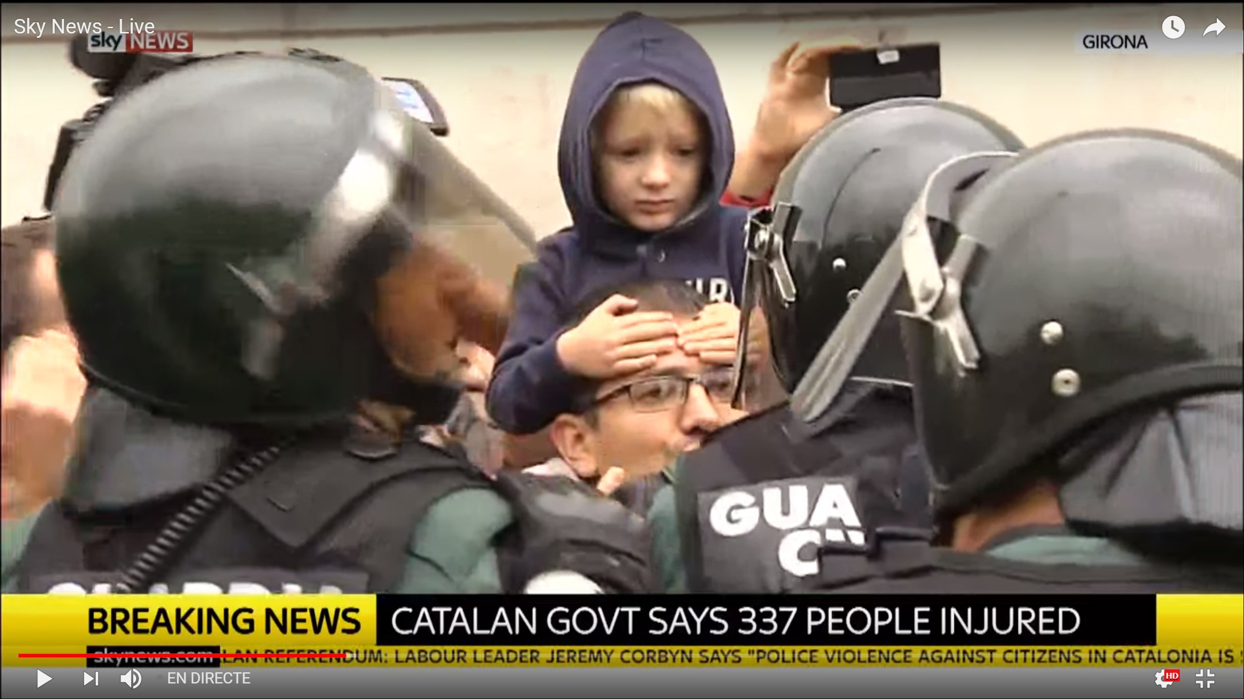 Sky News: "No podem difondre algunes de les imatges de Barcelona per massa cruentes"
