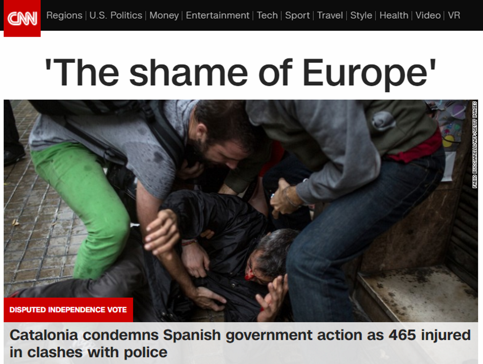 La CNN condena la represión del Estado en Catalunya: "La vergüenza de Europa"