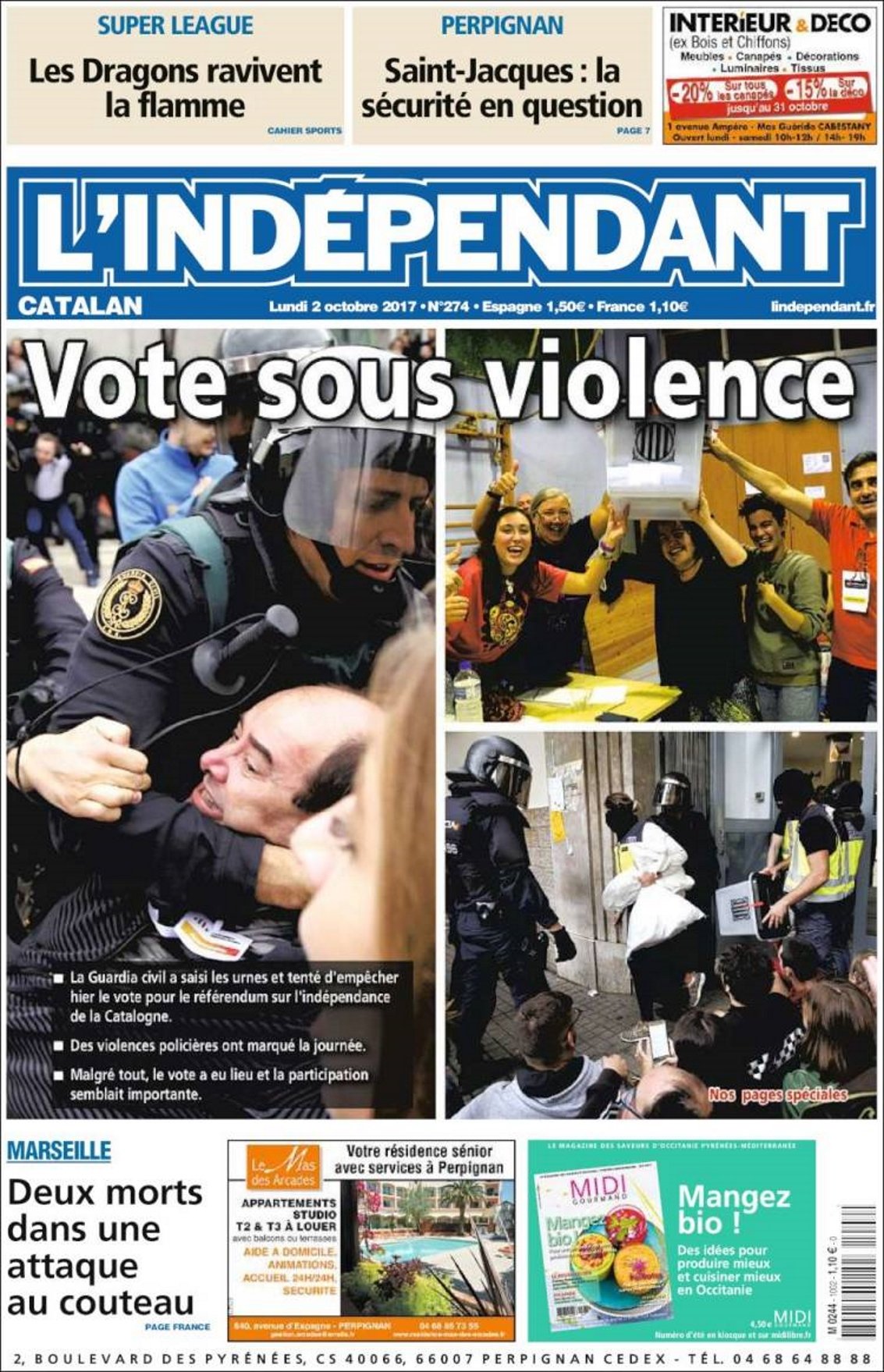 Un diari de Perpinyà denuncia el silenci de les autoritats franceses