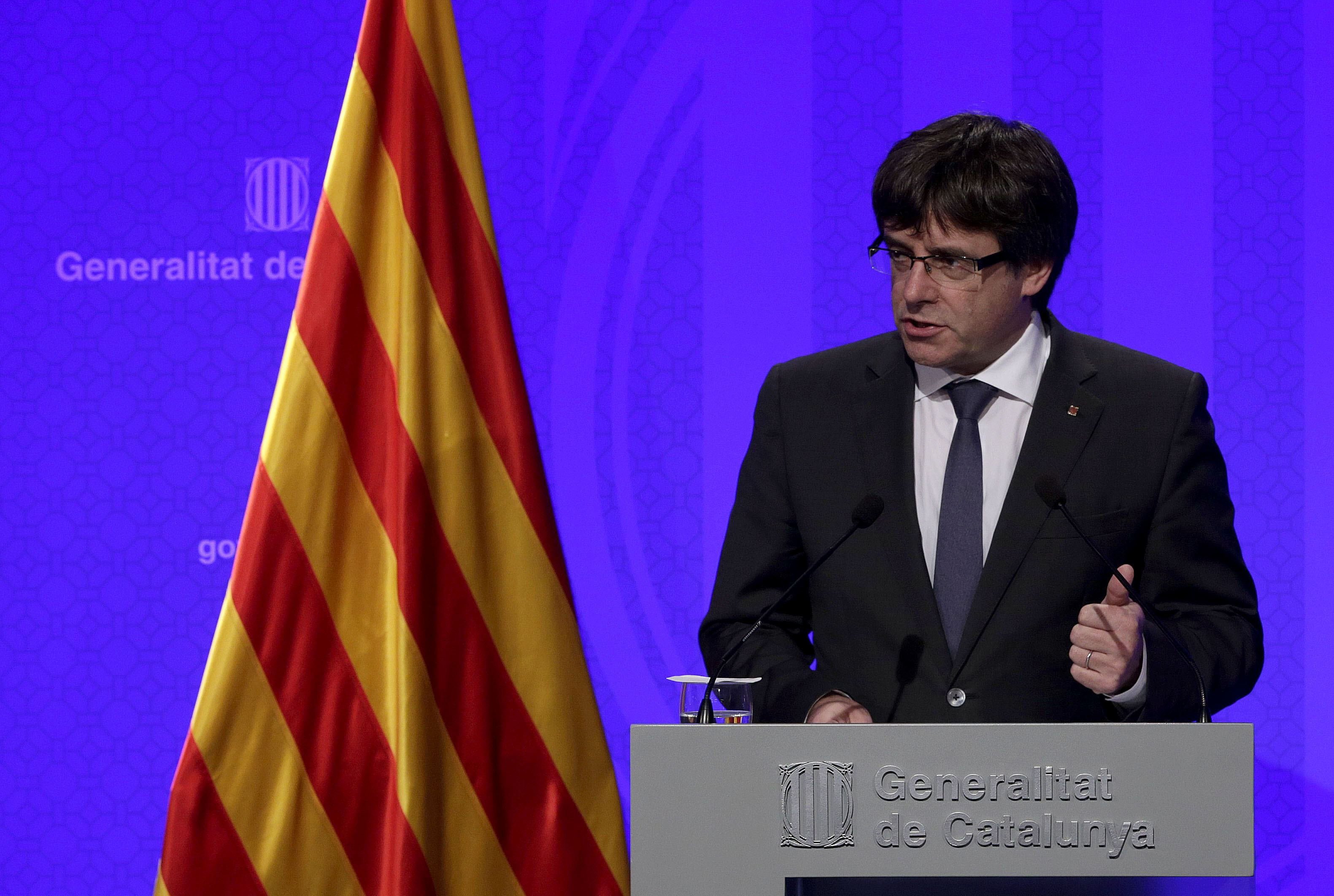 Catalan president Puigdemont tells BBC Catalonia will declare independence in a matter of days