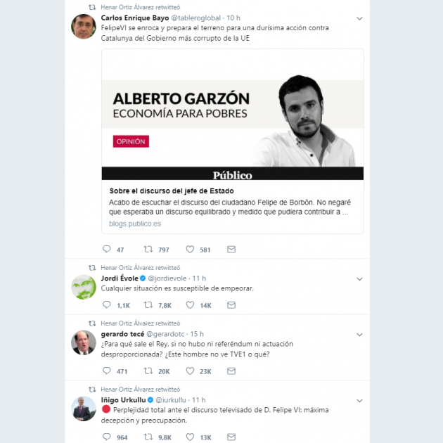 Tieta Letícia discurs rei  twitter