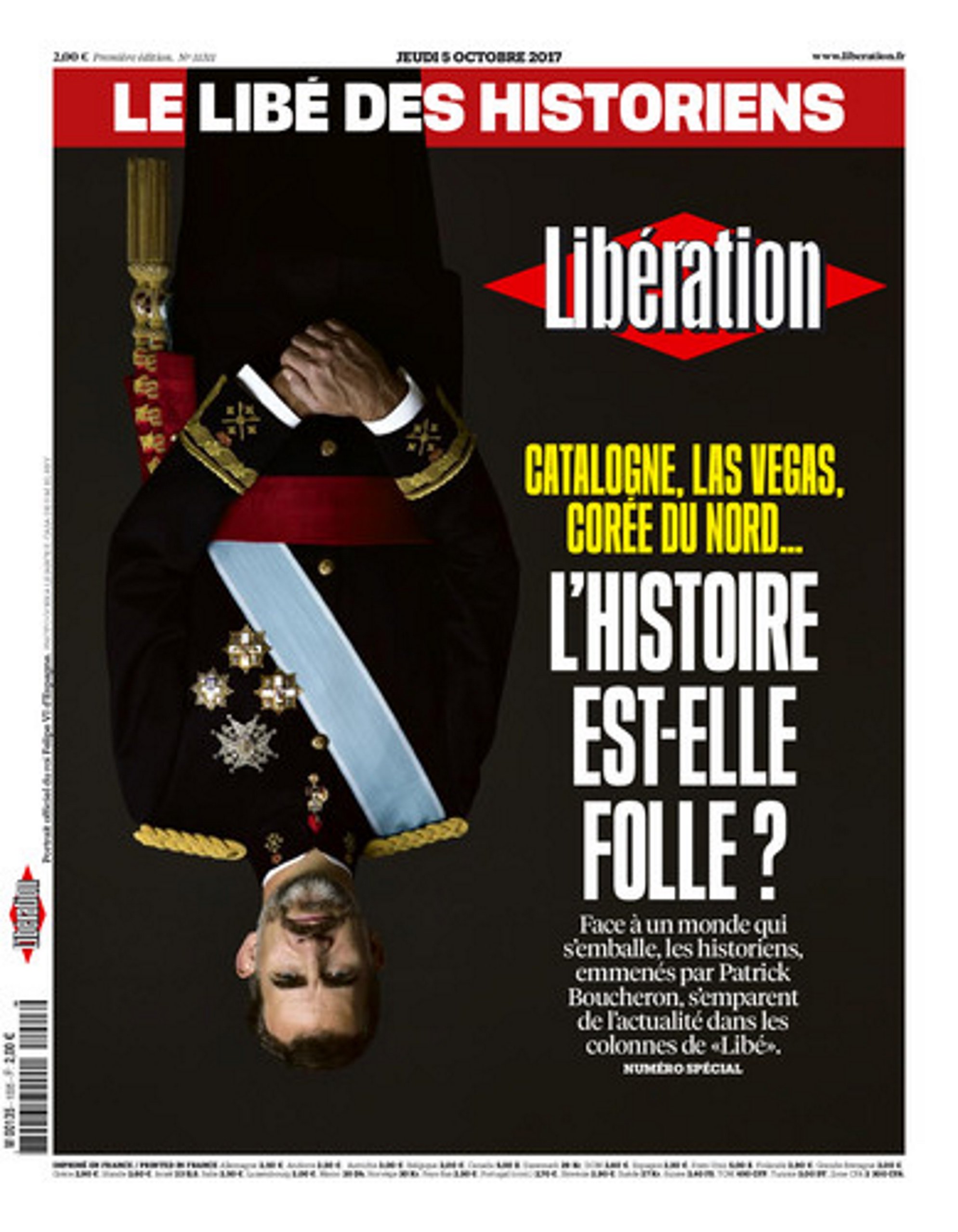 'Libération' pone a Felipe VI como el Felipe V de Xàtiva