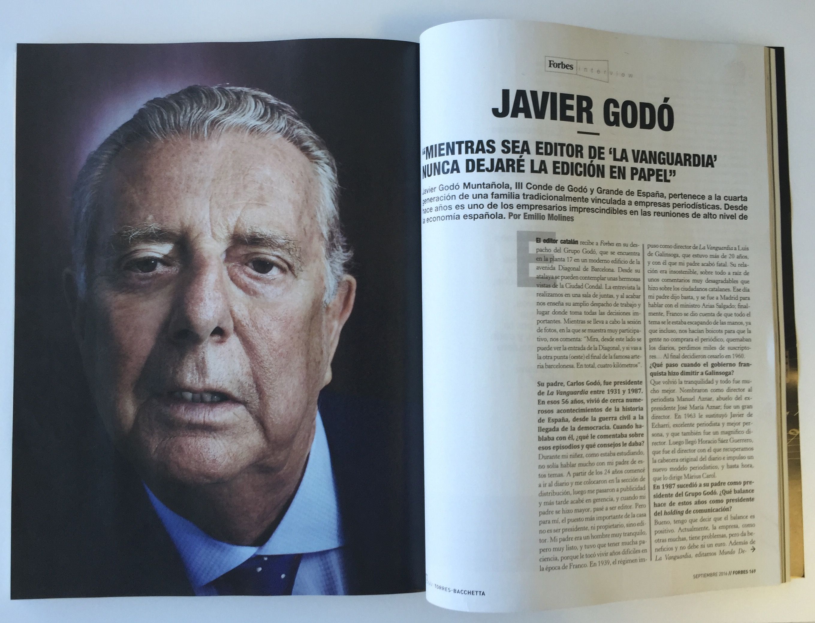 Javier Godó: "Tinc molts desafiaments abans de jubilar-me"