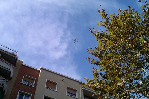 Helicopter Policia  Passeig Lluís Companys   Gustau Nerín