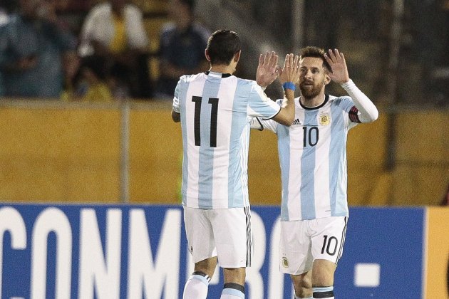 Messi Di María Argentina Equador EFE Messi Di María Argentina Equador EFE