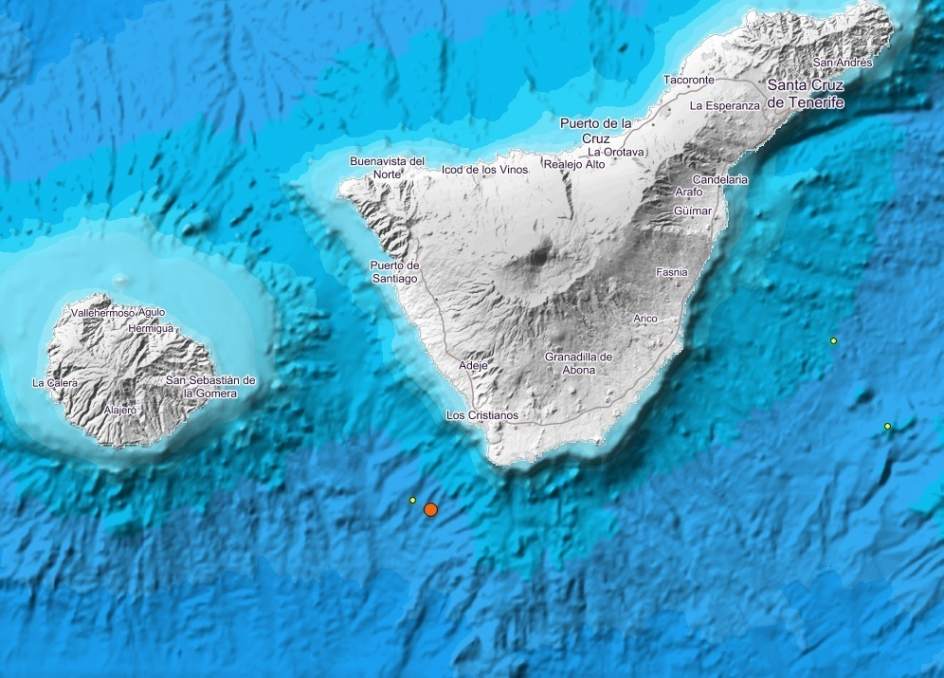 Terremoto de 4 grados en el sur de Tenerife