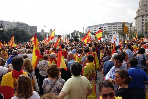 Manifestació unionista 12 O Plaça Catalunya   RL
