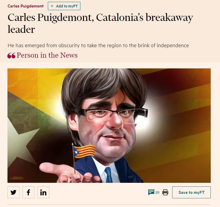 'Financial Times': "Els independentistes guanyen a Catalunya"