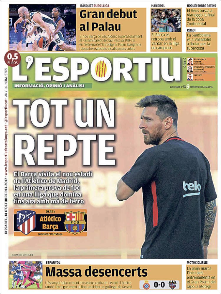 El Deportivo Portada 14 10 2017 El Deportivo Portada 14 10 2017