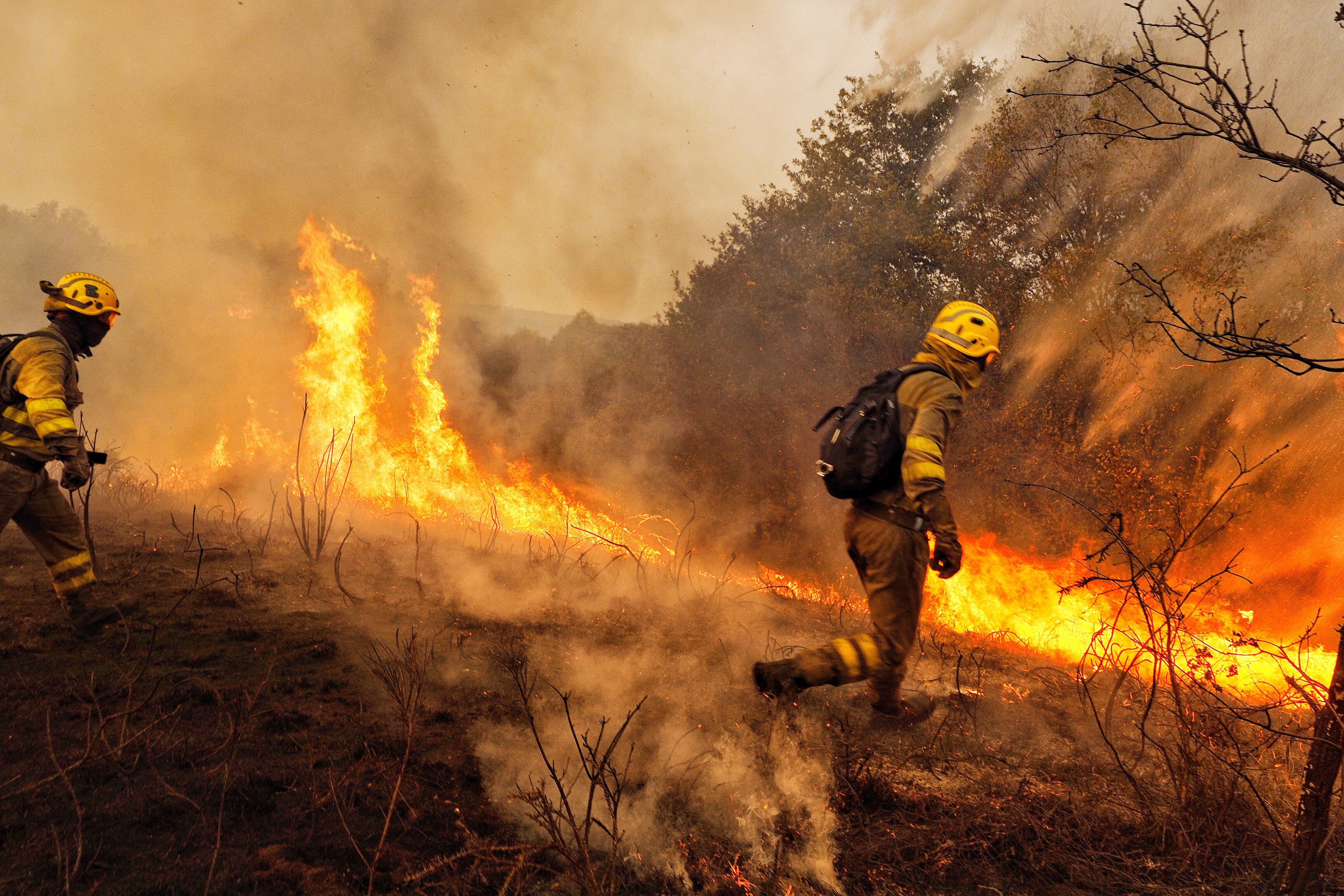 Galicia arde, mientras 10.000 agentes de la policía española continúan en Barcelona