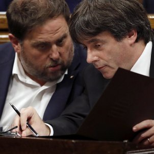 Junqueras Puigdemont Parlament EFE Junqueras Puigdemont Parlament EFE