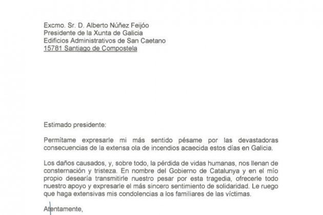 carta feijoo puigdemont