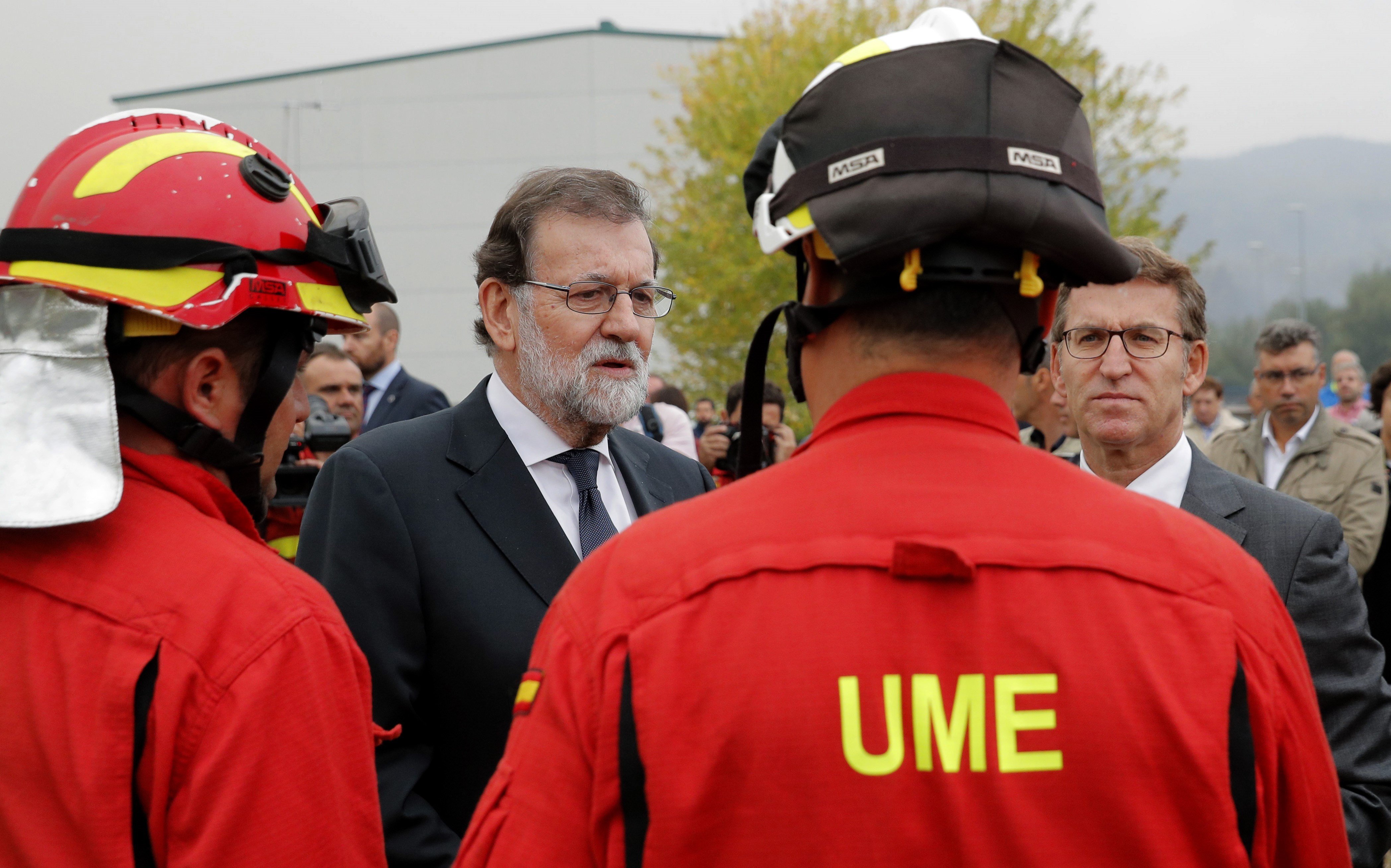 Rajoy, Sánchez e Iglesias van a Galicia por los incendios