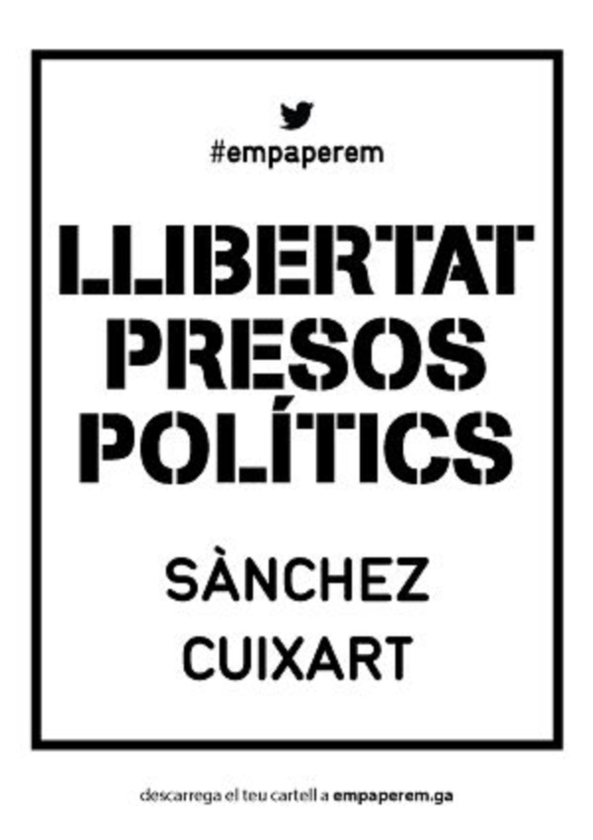 "Libertad presos políticos", la nueva campaña de Empaperem