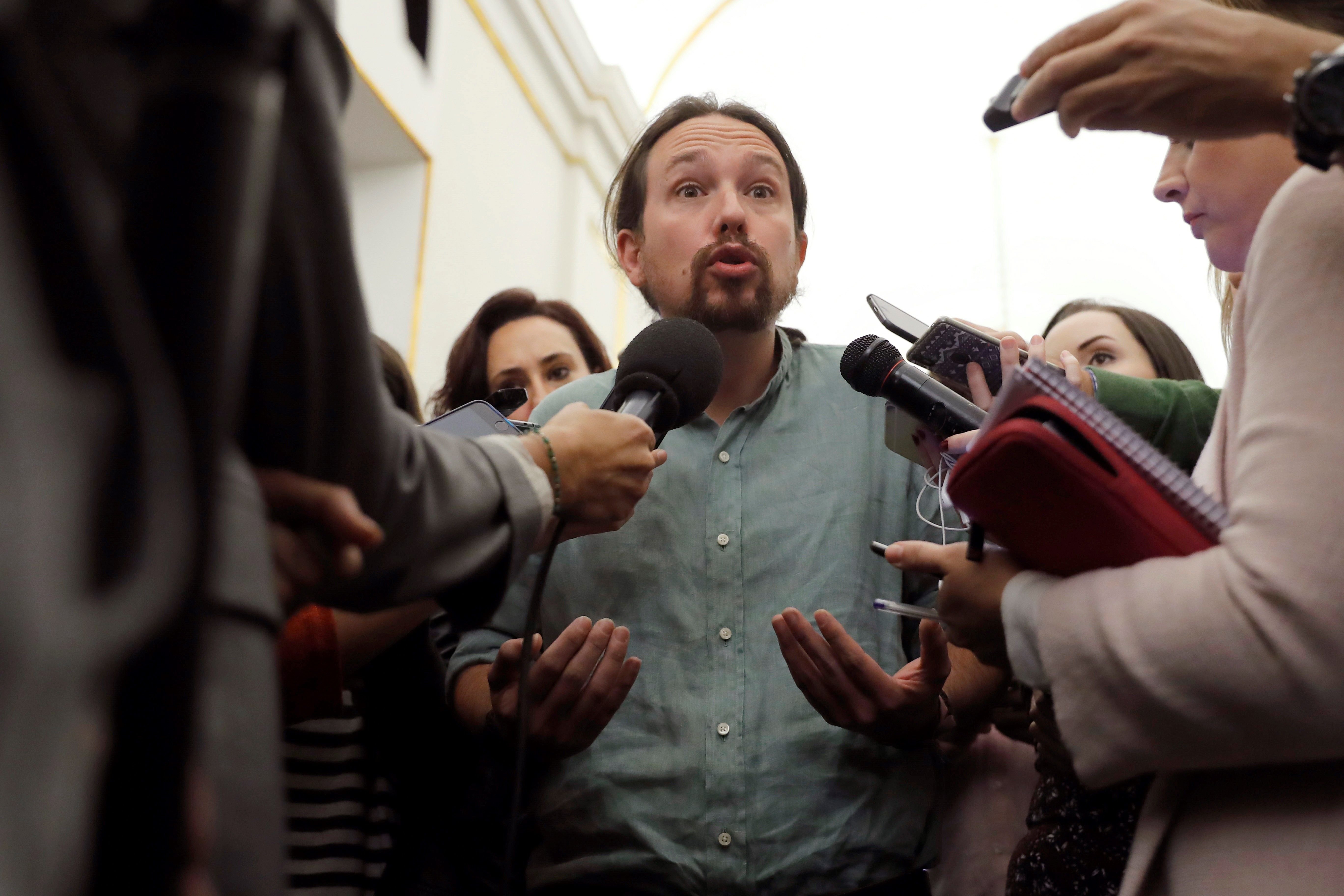 Iglesias, sobre el PSOE: "Estan defensant una extrema dreta corrupta"