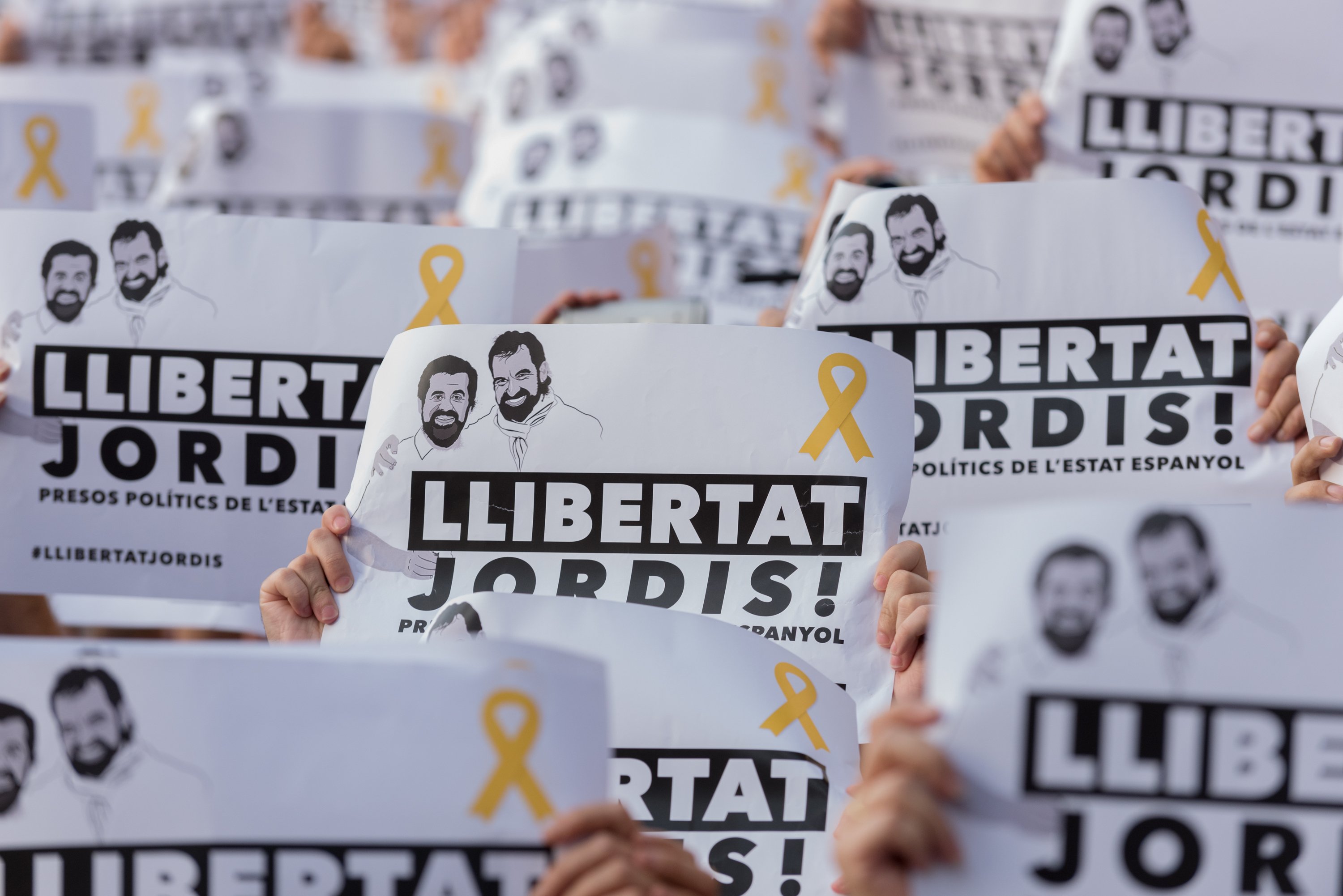 El sobiranisme convoca avui pels 5 mesos dels 'Jordis' a presó