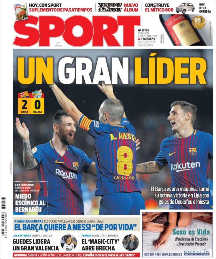 Sport Portada 22 10 2017