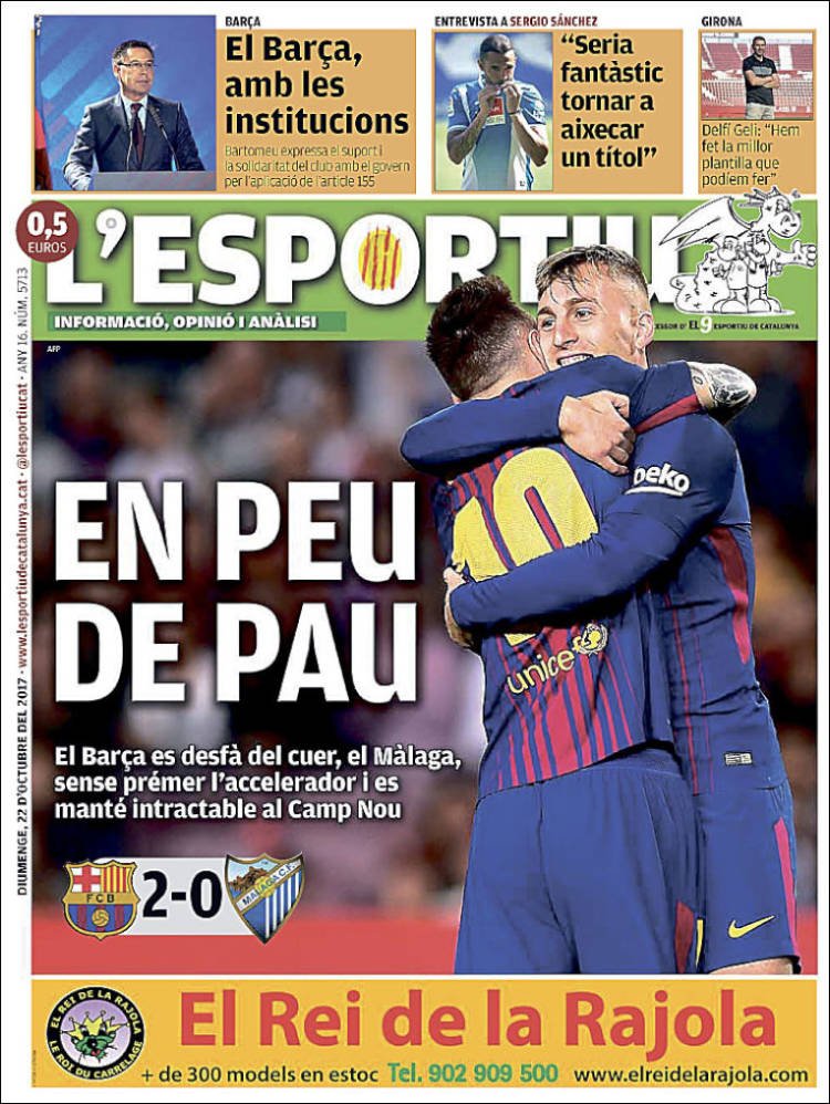 L'Esportiu Portada 22 10 2017